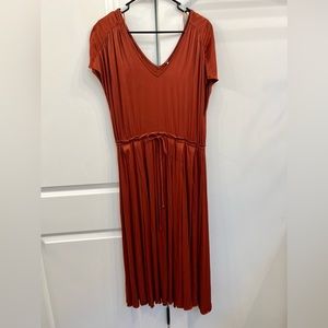Free people burnt orange satin dress